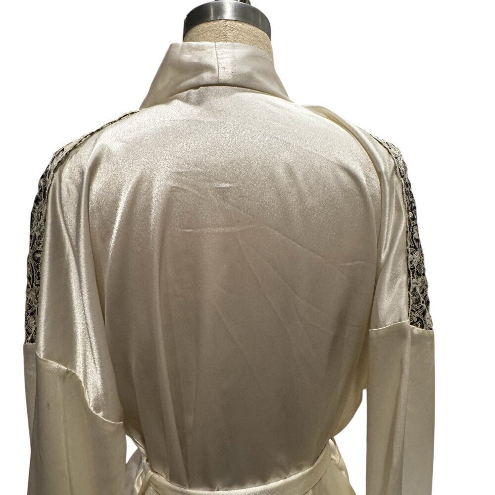 Vintage Valentino Intimo Satin & Lace Robe - Size S - Picture 7 of 8